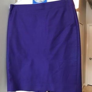 Vibrant purple J. Crew pencil skirt
